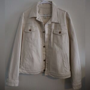 Crosby & Howard Ivory Denim Trucker Jacket